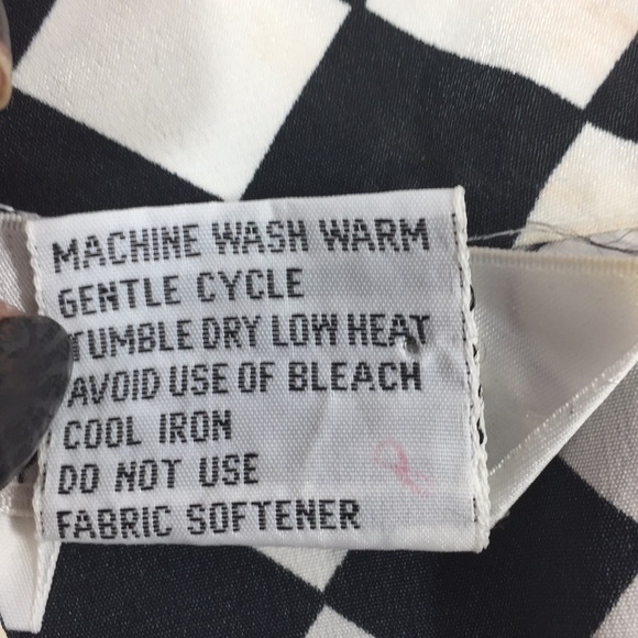 S.L.B. Black & White Large Checked Blouse Size L - Picture 8 of 8